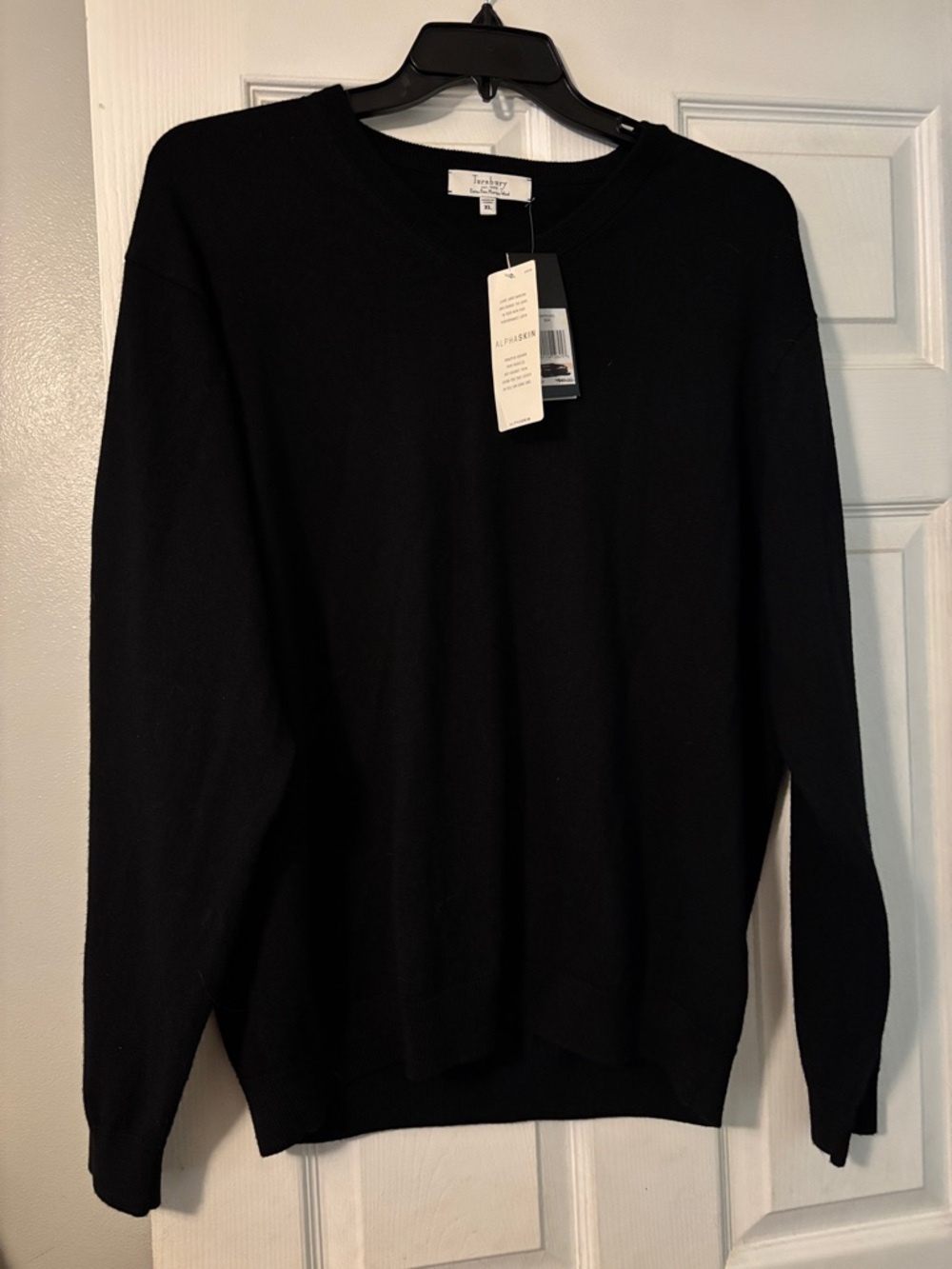 Men's Black Crewneck Sweater - Lightweight Classic